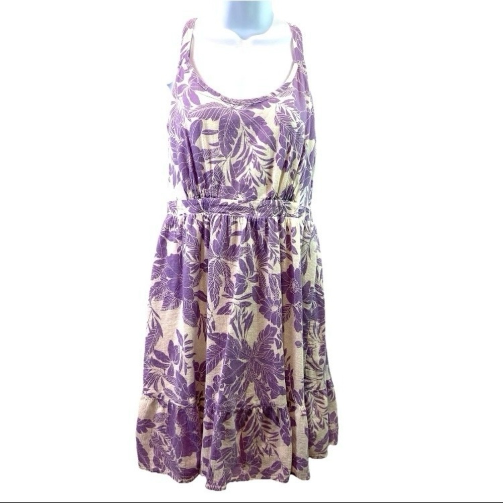 GAP Purple Cream Pleated Sundress